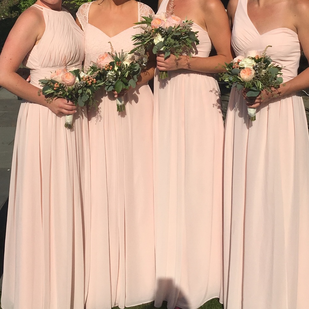 Bill Levkoff Chiffon Corded Lace in Petal Pink